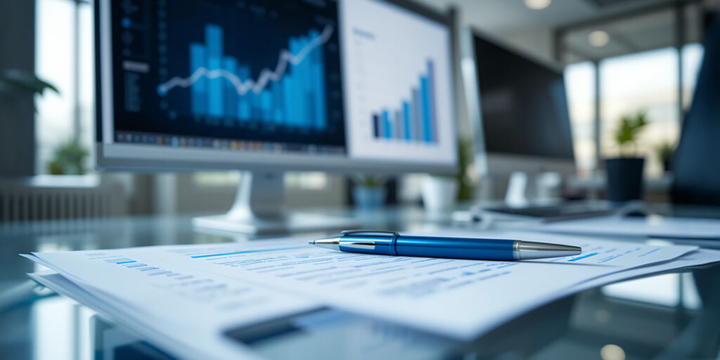  Painel de controle com relatórios de dados na gestão condominial