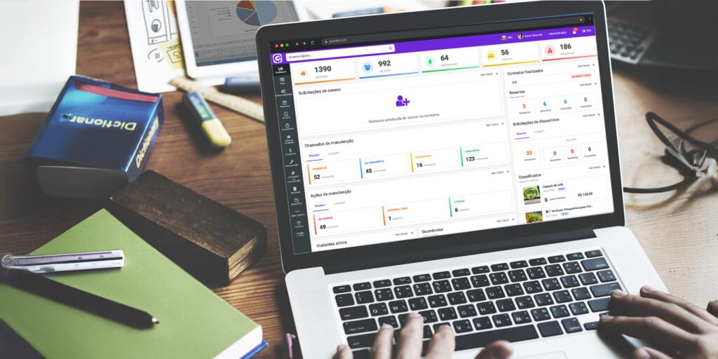 Aplicativo para condomínio centralizando comunicação, ocorrências e registros da gestão.
